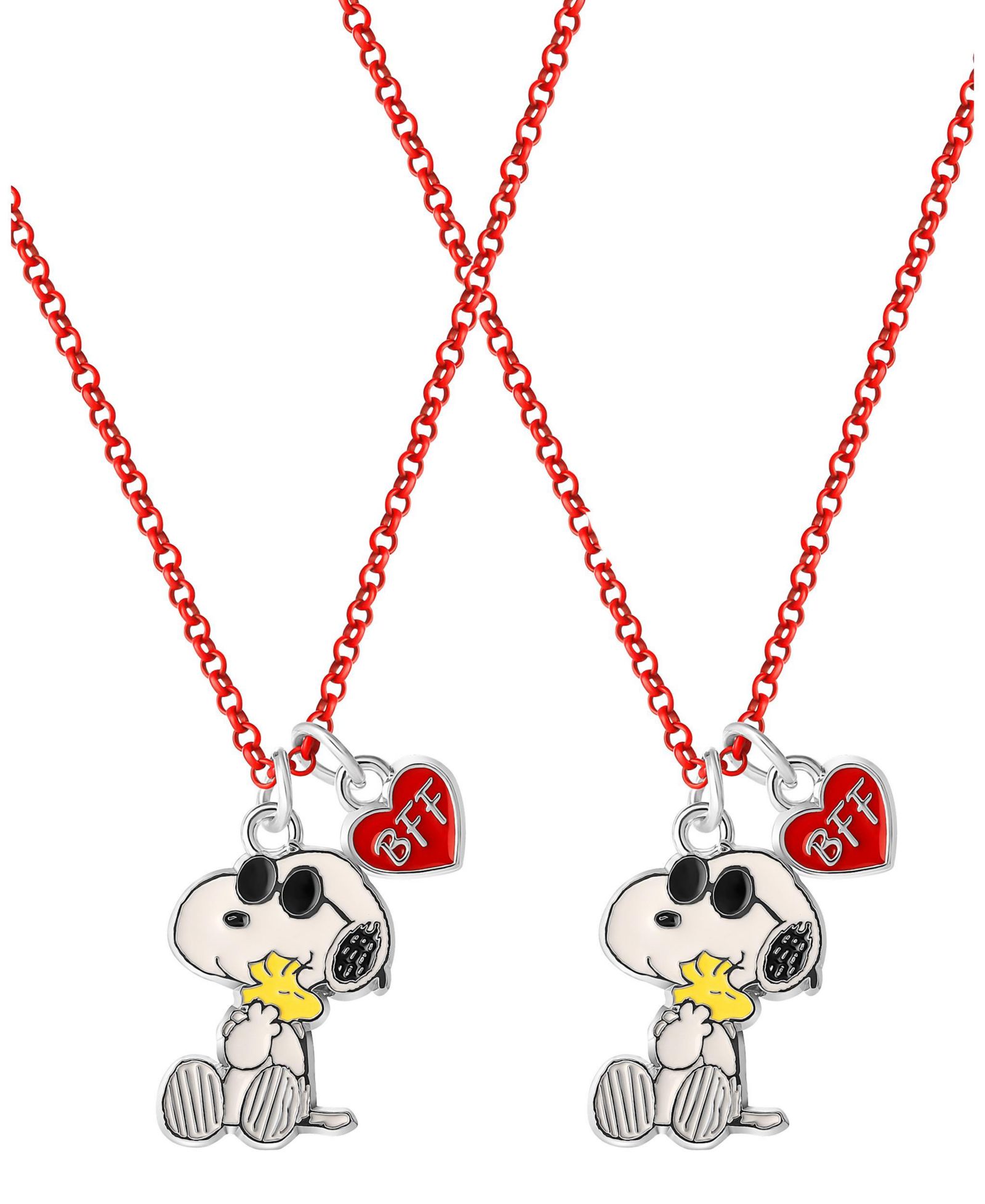 Peanuts Snoopy and Woodstock BFF набор из 2 колье