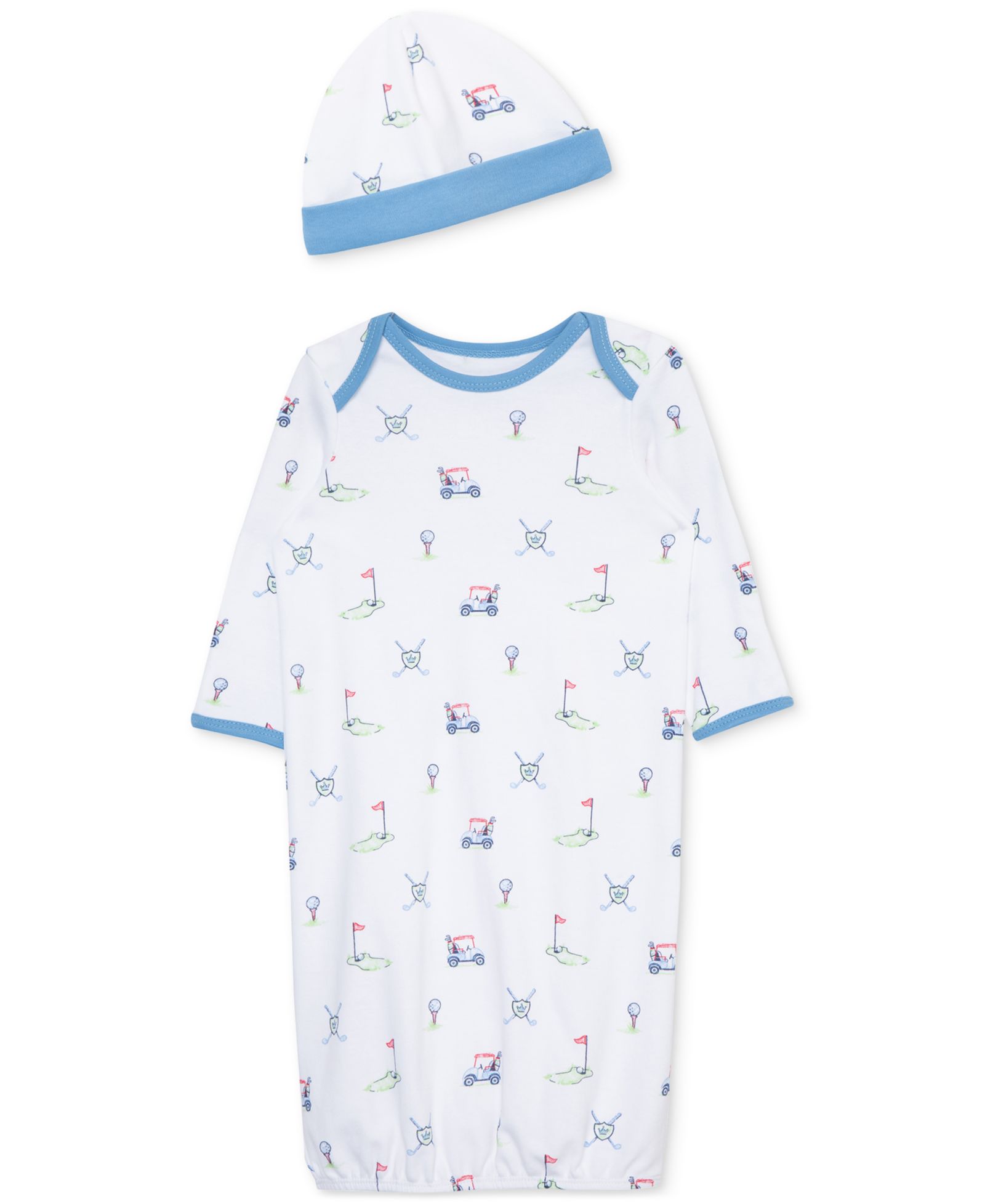 Little Me Детский комплект ночная рубашка и шапочка Cotton Golf, Boys