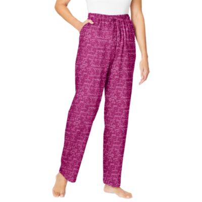 Брюки для сна Dreams & Co. Plus Size Dreams and Co. Knit