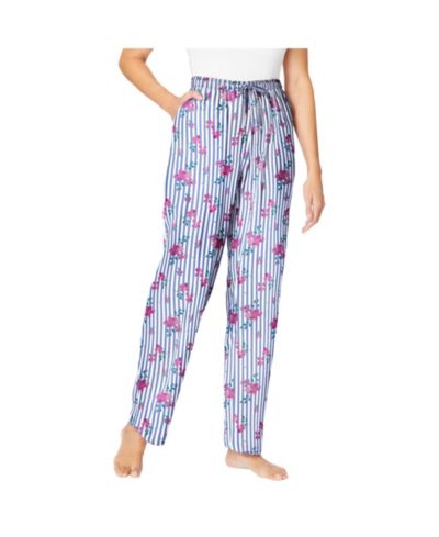 French blue floral stripe