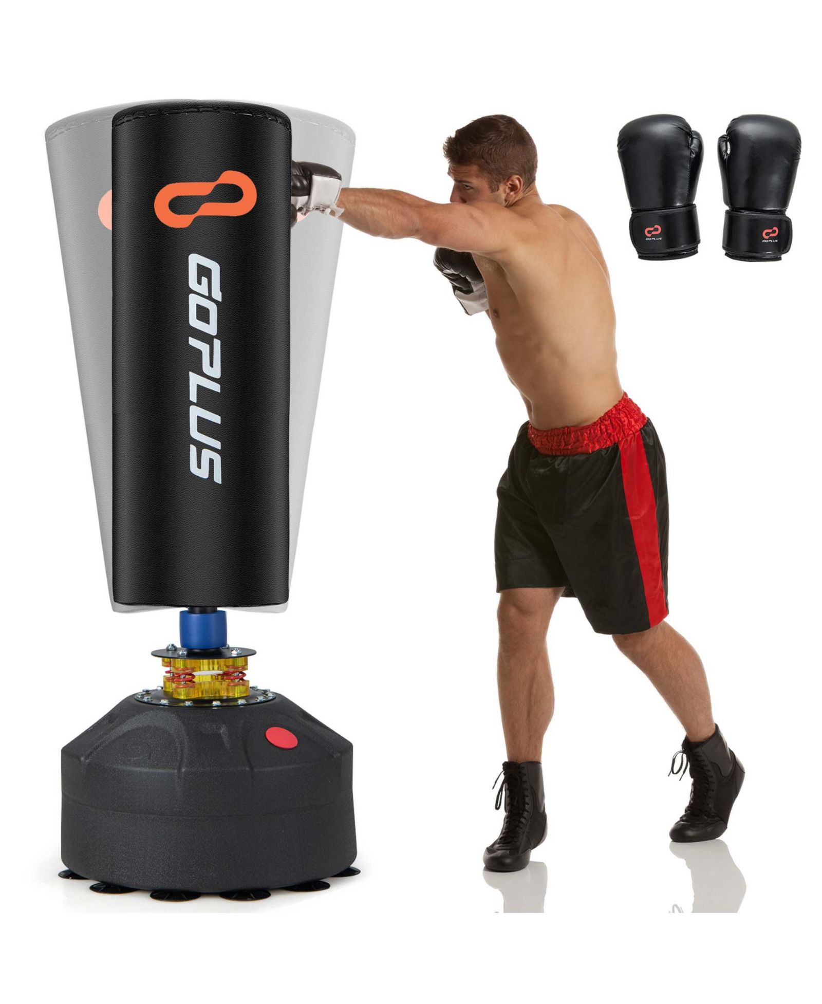 Punching Bag with Stand Suction Cup Base 5-layer Construction Adults
