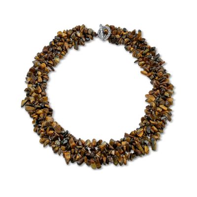 Bling Jewelry Big Chunky Chips Cluster Multi Strand Statement Bib Collar Necklace