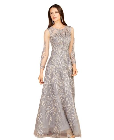 Женское вечернее платье Lara High Neck Long Sleeve Ball Gown