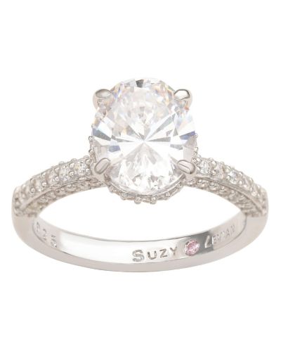Кольцо Suzy Levian Sterling Silver Cubic Zirconia Oval Specialty Center Stone