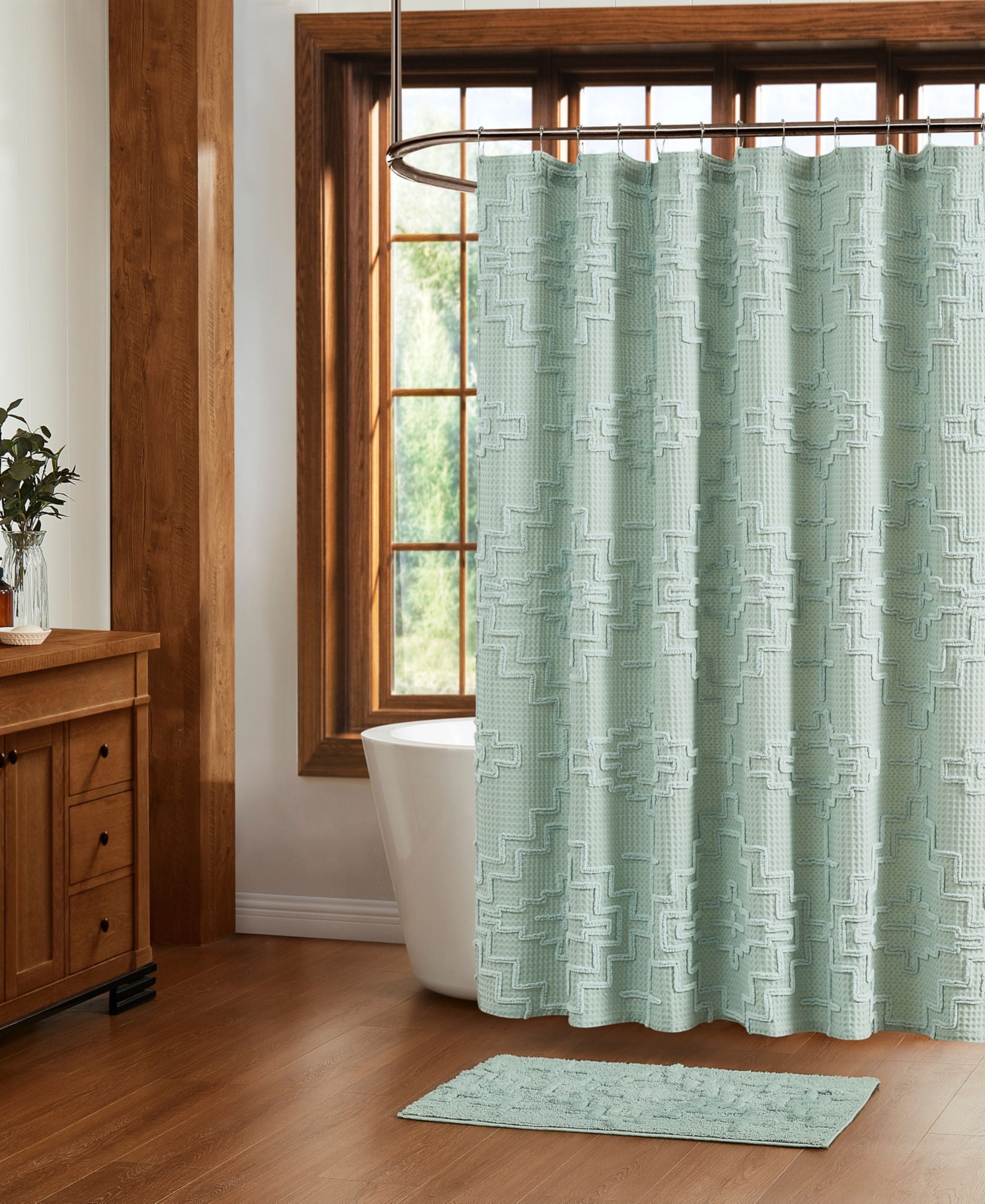 Штора для душа Pendleton Kiva Steps Cotton 72" x 72"