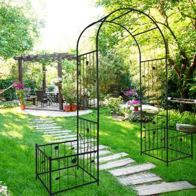 Streamdale Furniture металлическая садовая арка с подставками для вьющихся растений