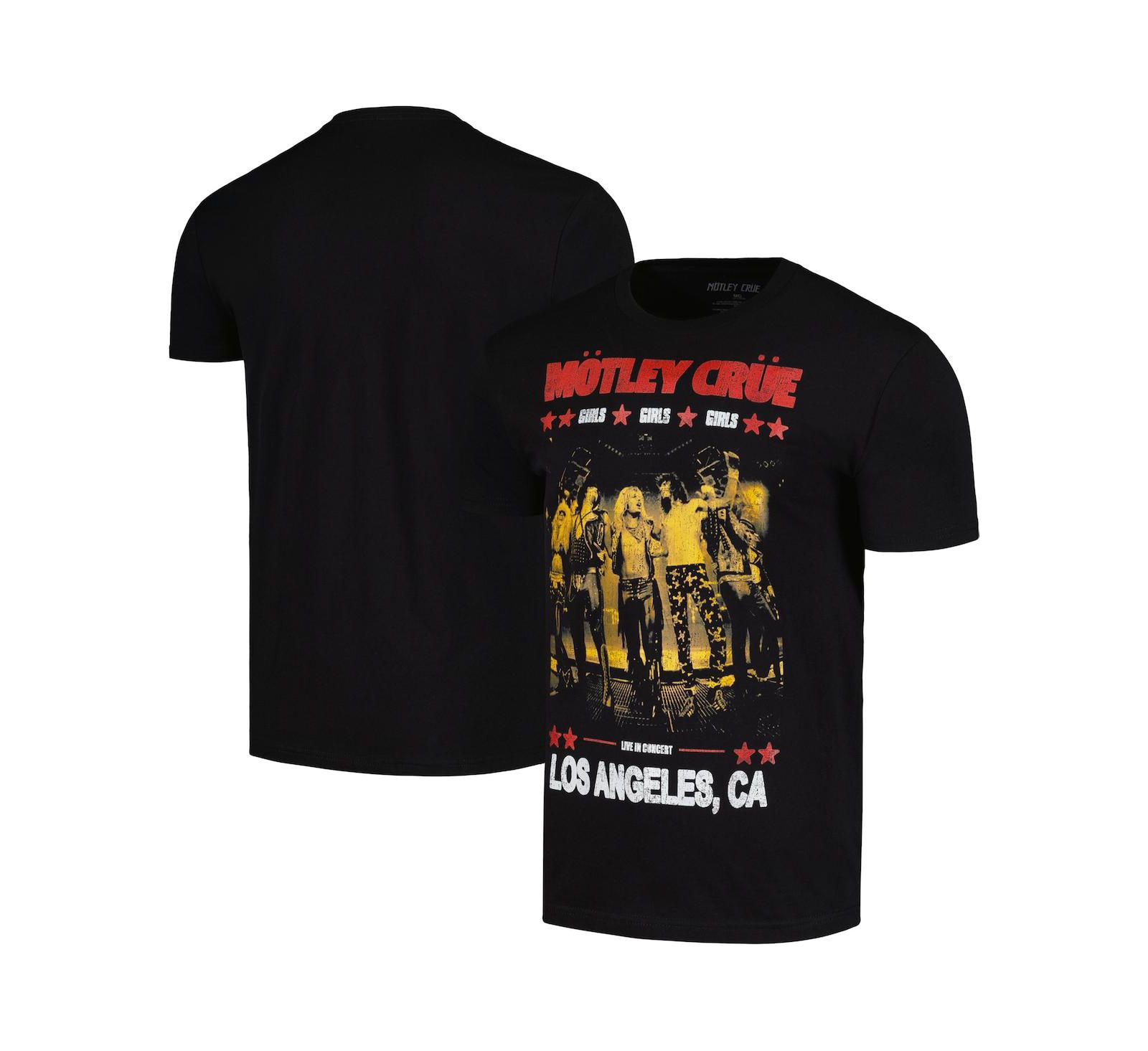 Global Merch Men's Black Motley Crue Girls Girls Girls Live Poster T-Shirt