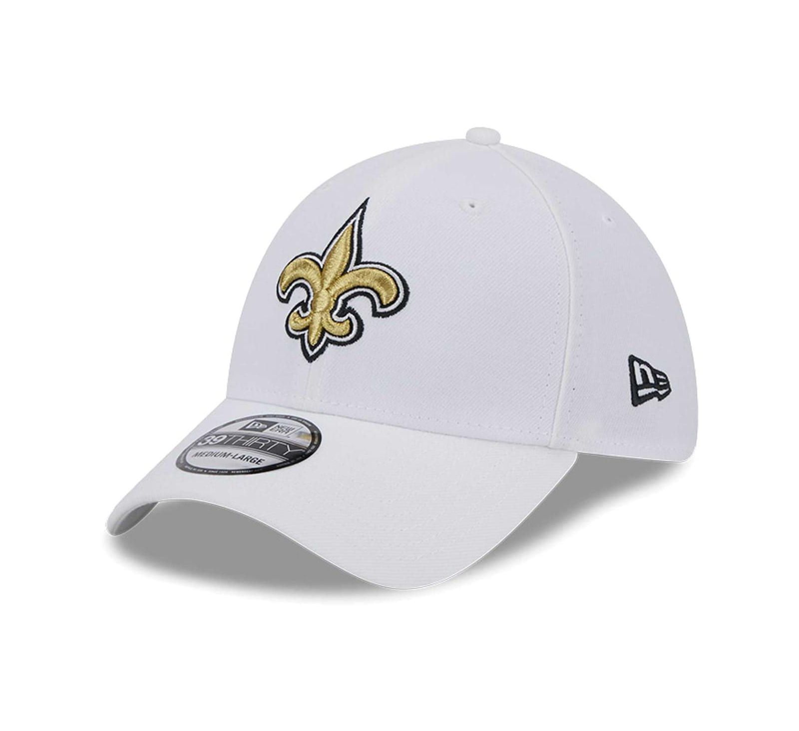 New Era Men's White New Orleans Saints Main 39THIRTY Flex Hat