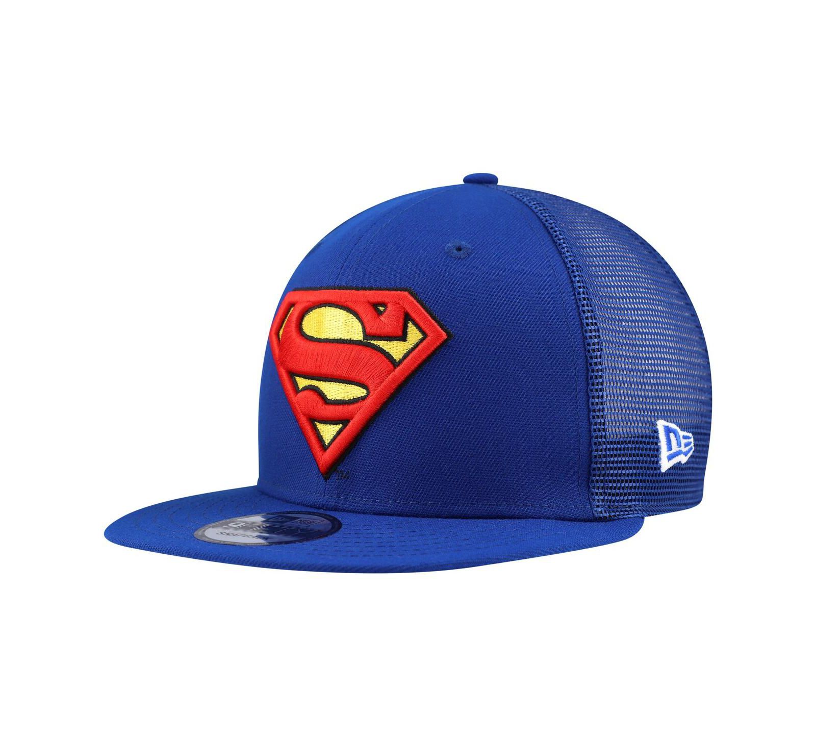 New Era Men's Blue Superman 9FIFTY Snapback Trucker Hat