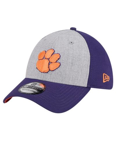 New Era Мужская кепка 39THIRTY Flex Clemson Tigers двухцветная, серая/фиолетовая