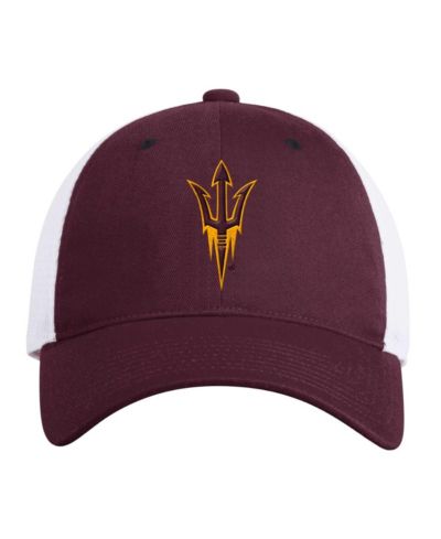 Мужская кепка adidas Maroon Arizona State Sun Devils Mascot Slouch Trucker Adjustable