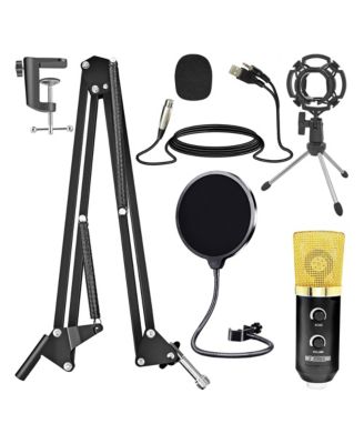 Комплект микрофона 5Core Recording Microphone Podcast Bundle Professional Condenser Cardioid Mic Kit w Boom Arm - RM 7 BG