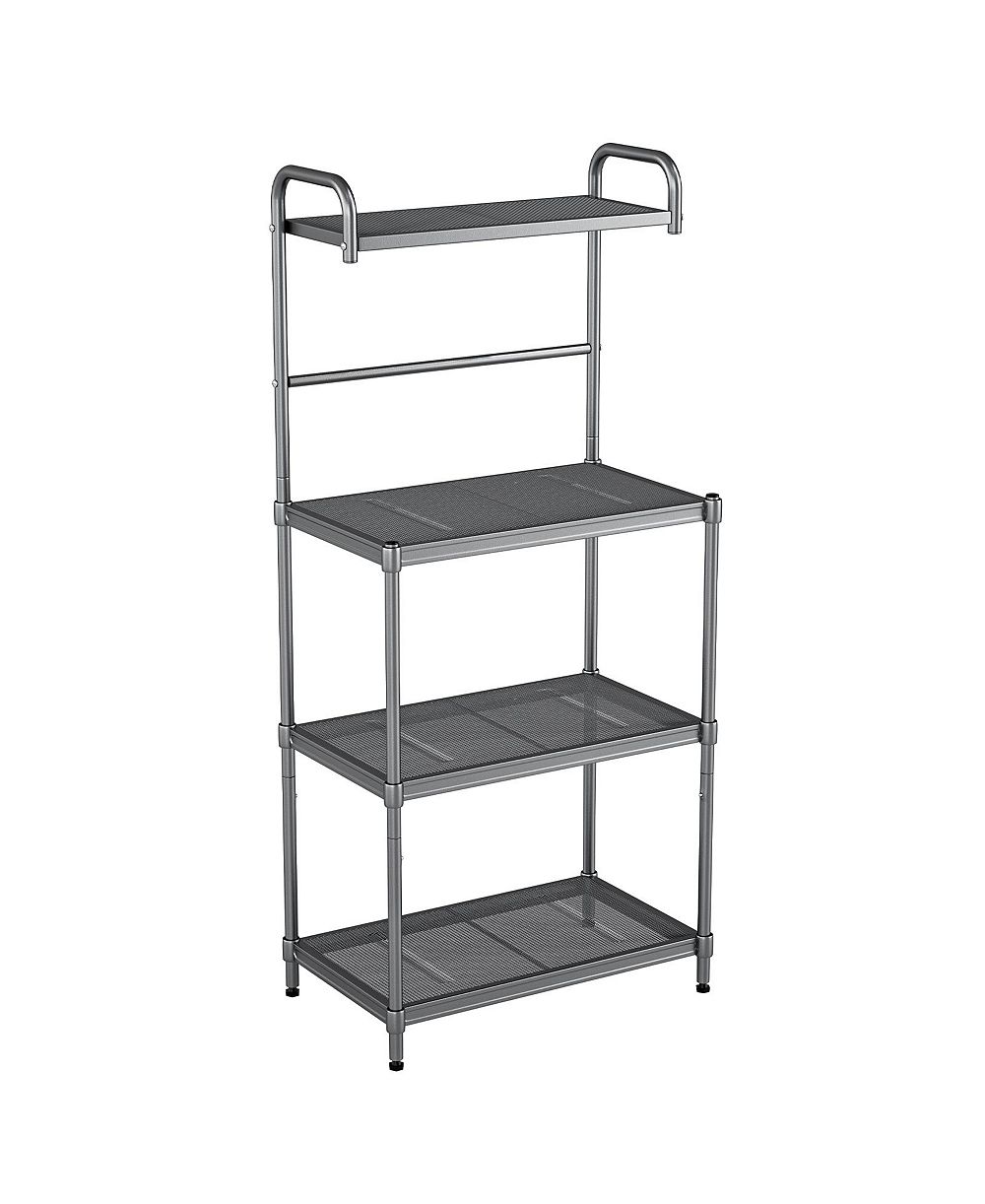 SUGIFT 4-Tier Kitchen Microwave Storage Rack with Metal Shelves