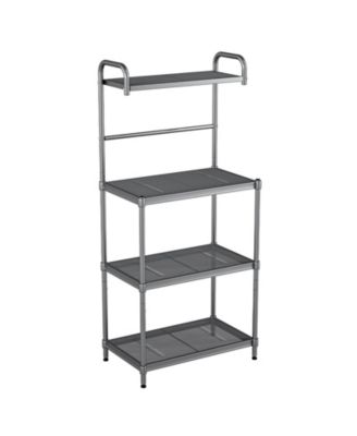 SUGIFT 4-Tier Kitchen Microwave Storage Rack with Metal Shelves