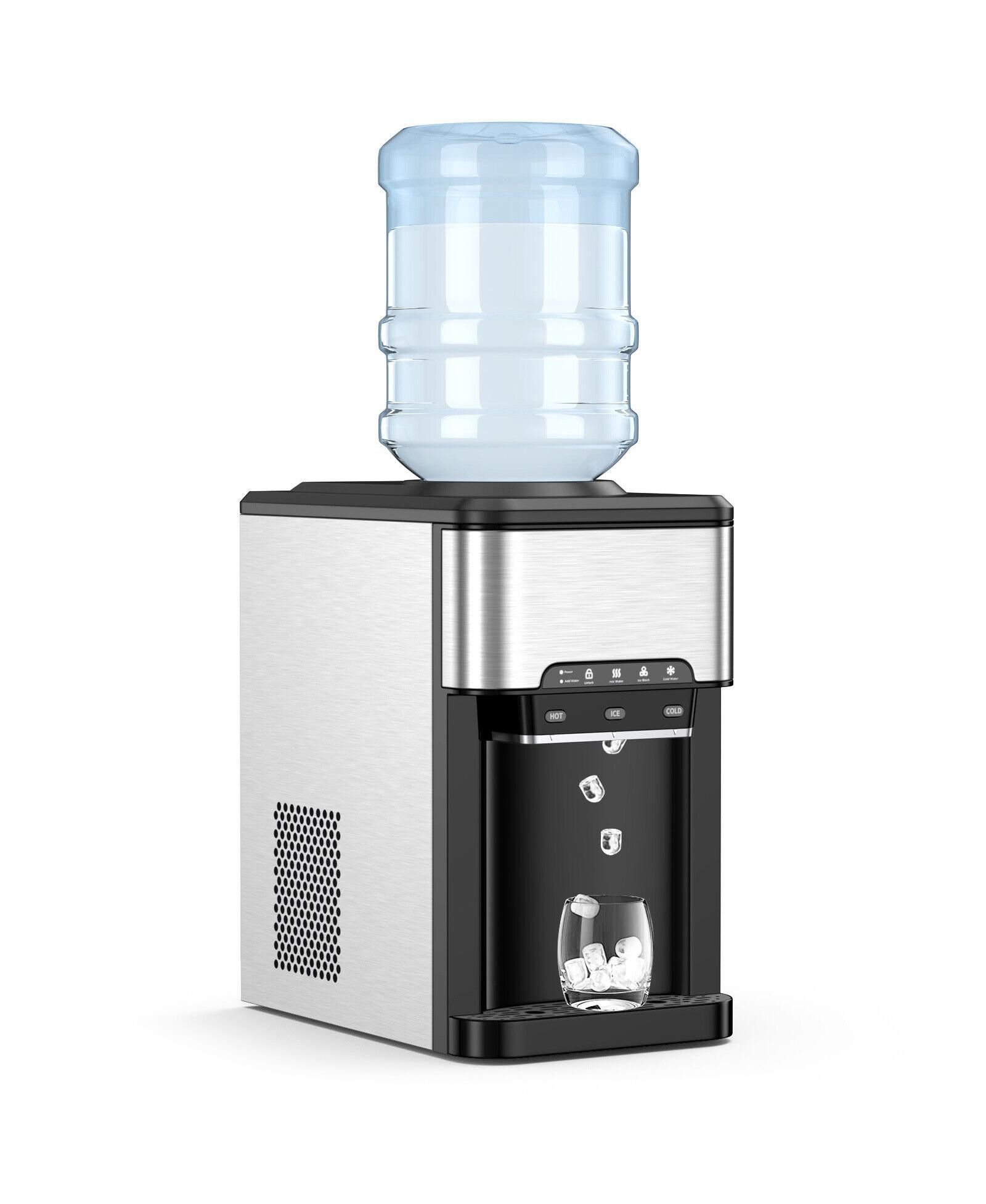 INOLAIT Water Cooler Dispenser 3-in-1 with Built-in Ice Maker and 3 Temperature Settings