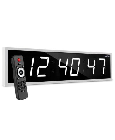 Ivation большой цифровой настенный LED-часы, 36"