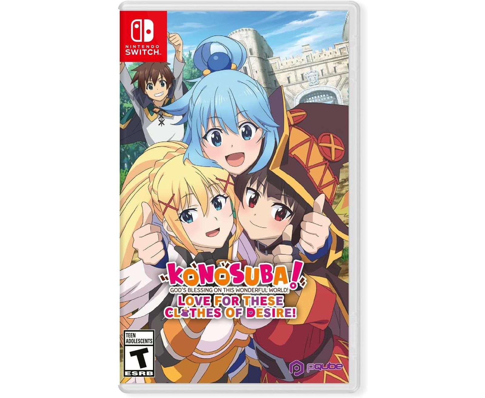 Pqube Konosuba God Blessing on this Wonderful World! Аниме Визуальная Новелла Одевалка Nintendo Switch