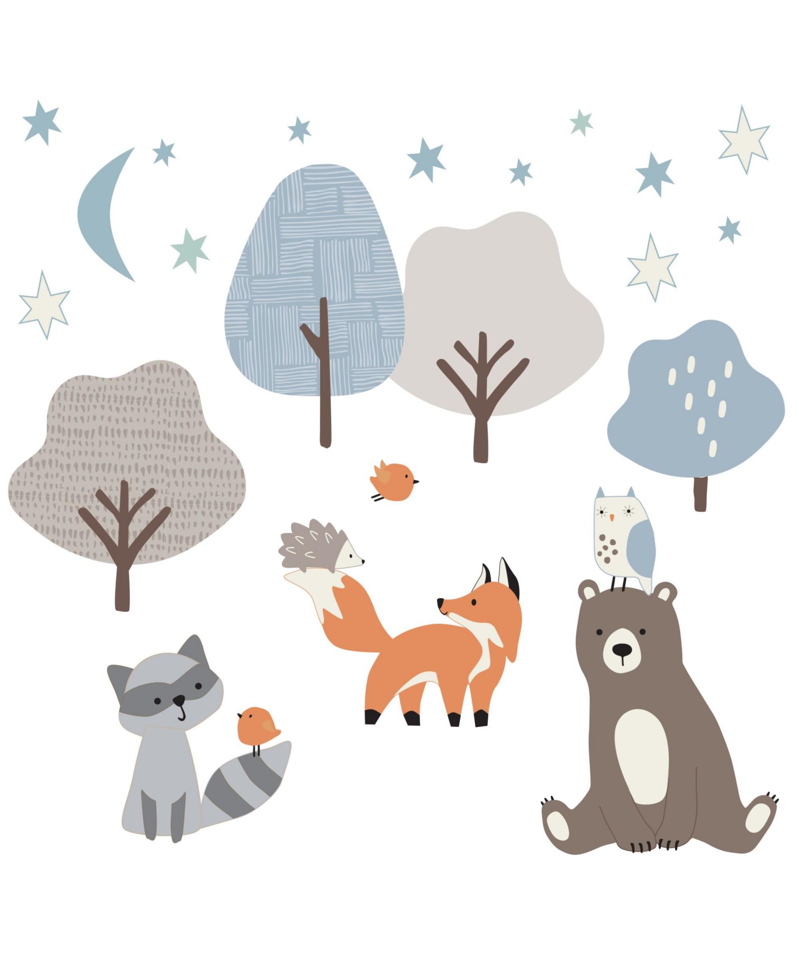 Bedtime Originals Sleepytime Bear Woodland Animals Wall Decals/Stickers