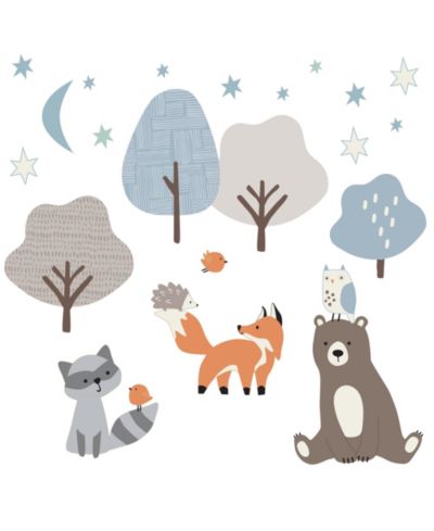 Bedtime Originals наклейки на стену с животными Woodland Animals