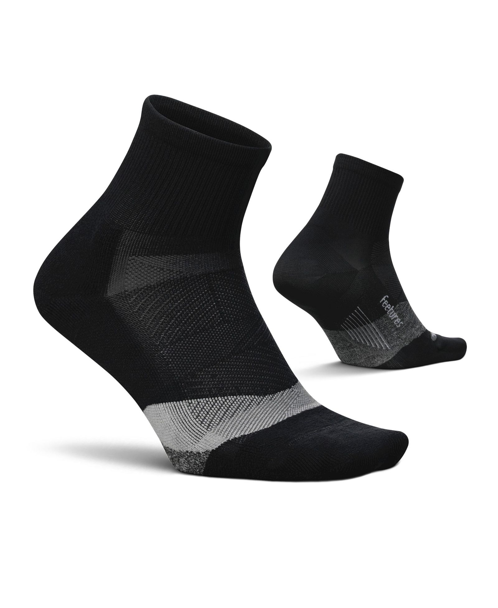Мужские носки Feetures Elite Light Cushion Quarter Solid - Sport с компрессией - New Black
