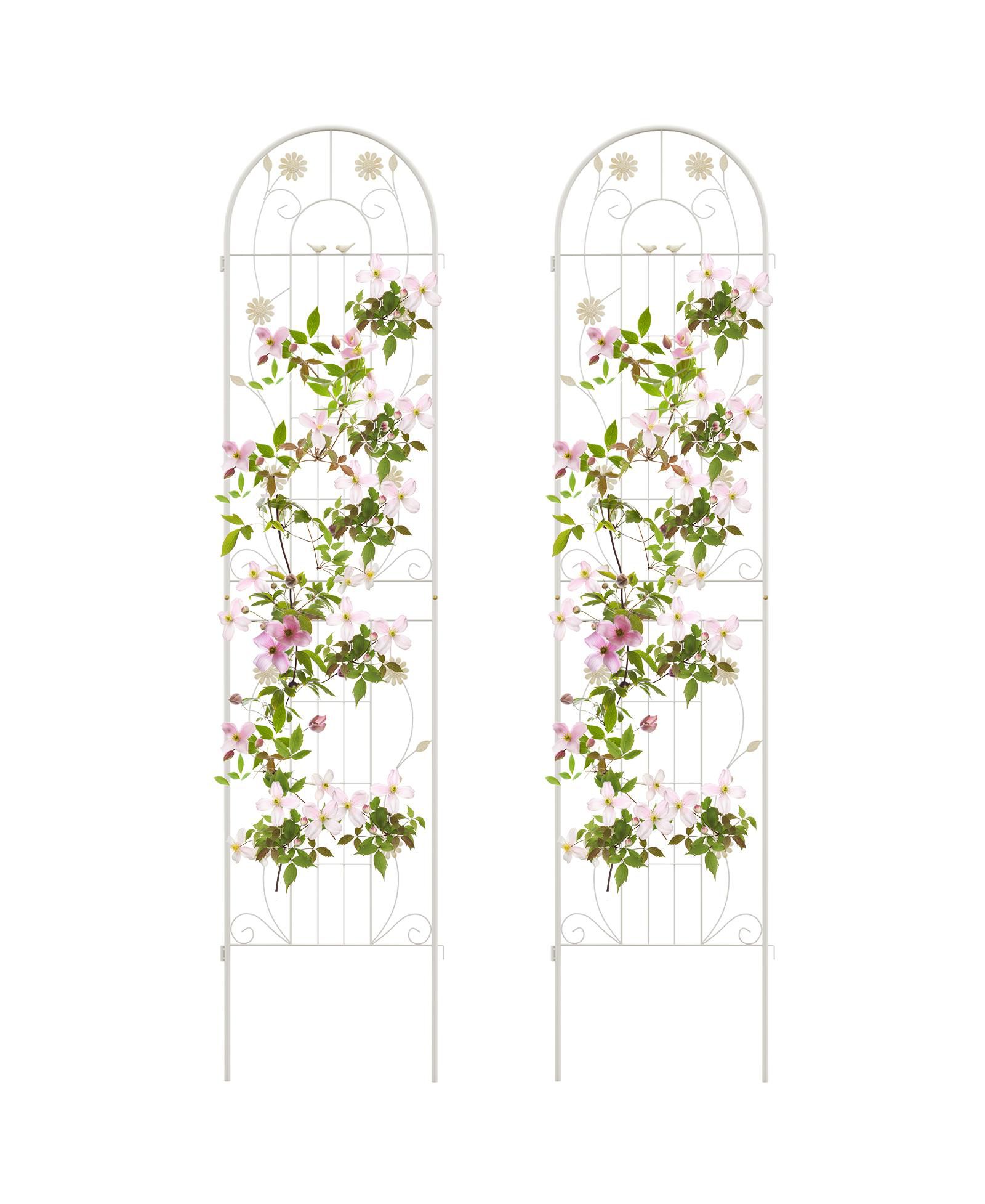 Металлический садовый решетка Slickblue для вьющихся растений 2 Pack 86.5 x 20 Inches