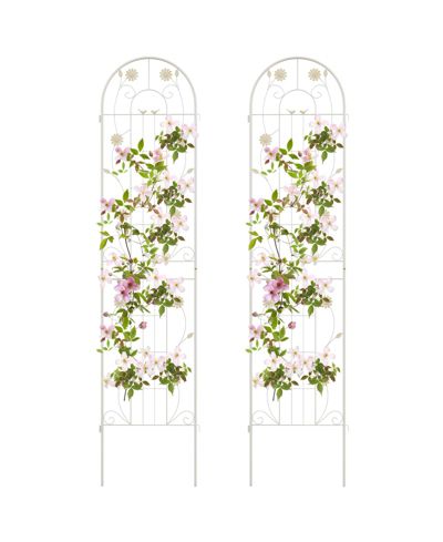 Металлический садовый решетка Slickblue для вьющихся растений 2 Pack 86.5 x 20 Inches