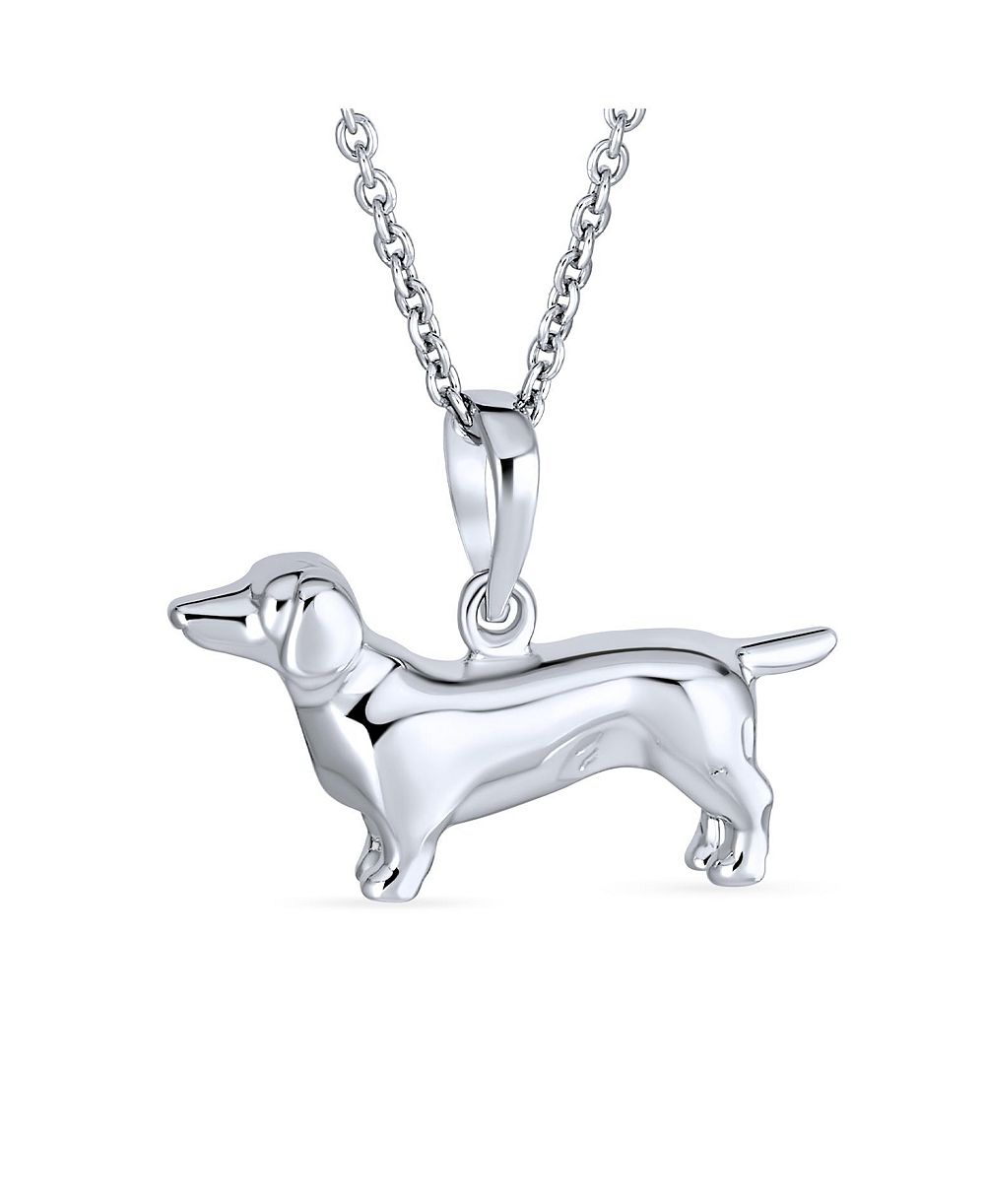 Bling Jewelry Подвеска-кулон Dachshund Puppy из стерлингового серебра 18 Inch
