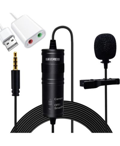 5 Core CM 001 ADP Omnidirectional Wired 3.5mm Lavalier Microphone for Smartphones/Cameras/Recorders/PC