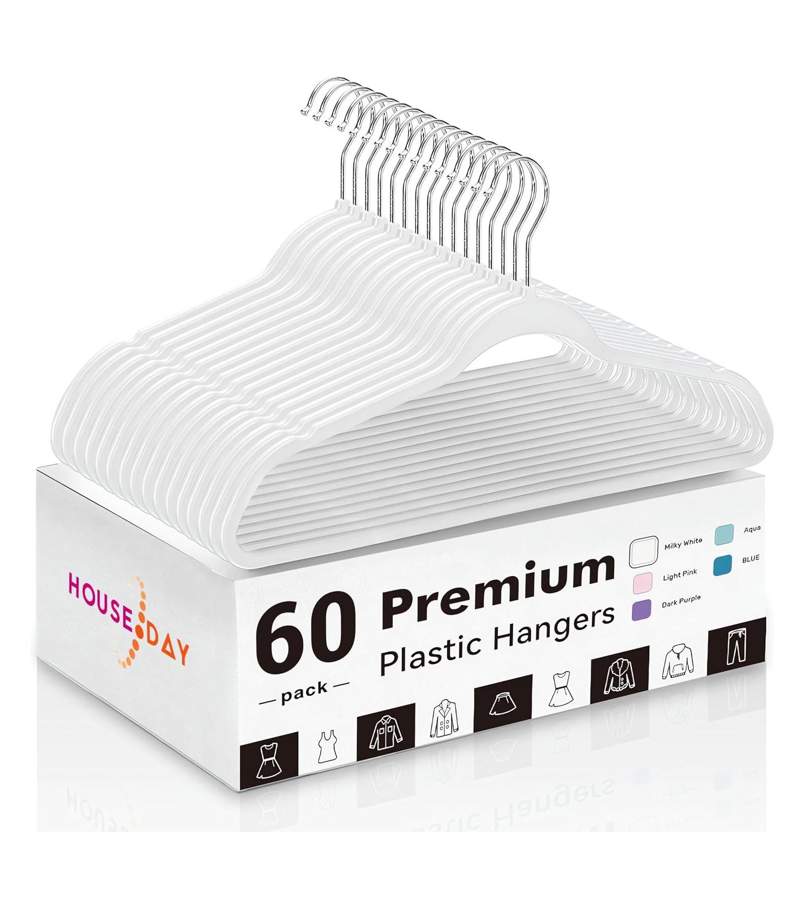 Вешалки HOUSE DAY Plastic 60 Pack