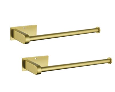 Streamdale Furniture 2 Pack Brushed Gold Paper Towel Holder Set