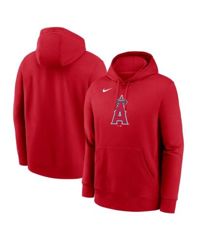 Nike Men's Red Los Angeles Angels Logo Club Fleece Pullover Hoodie