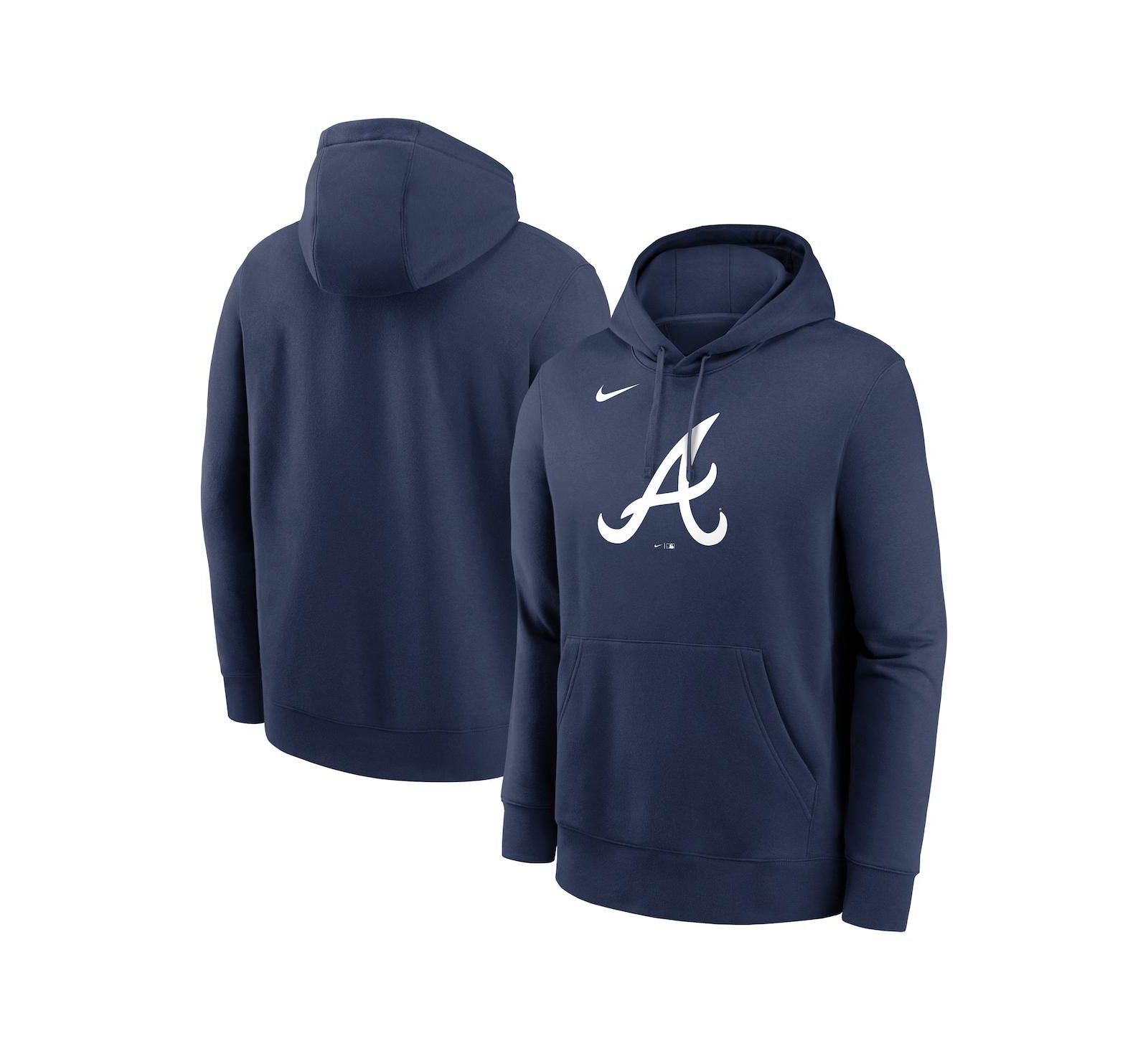 Мужское худи Nike Atlanta Braves Logo Club Fleece темно-синего цвета