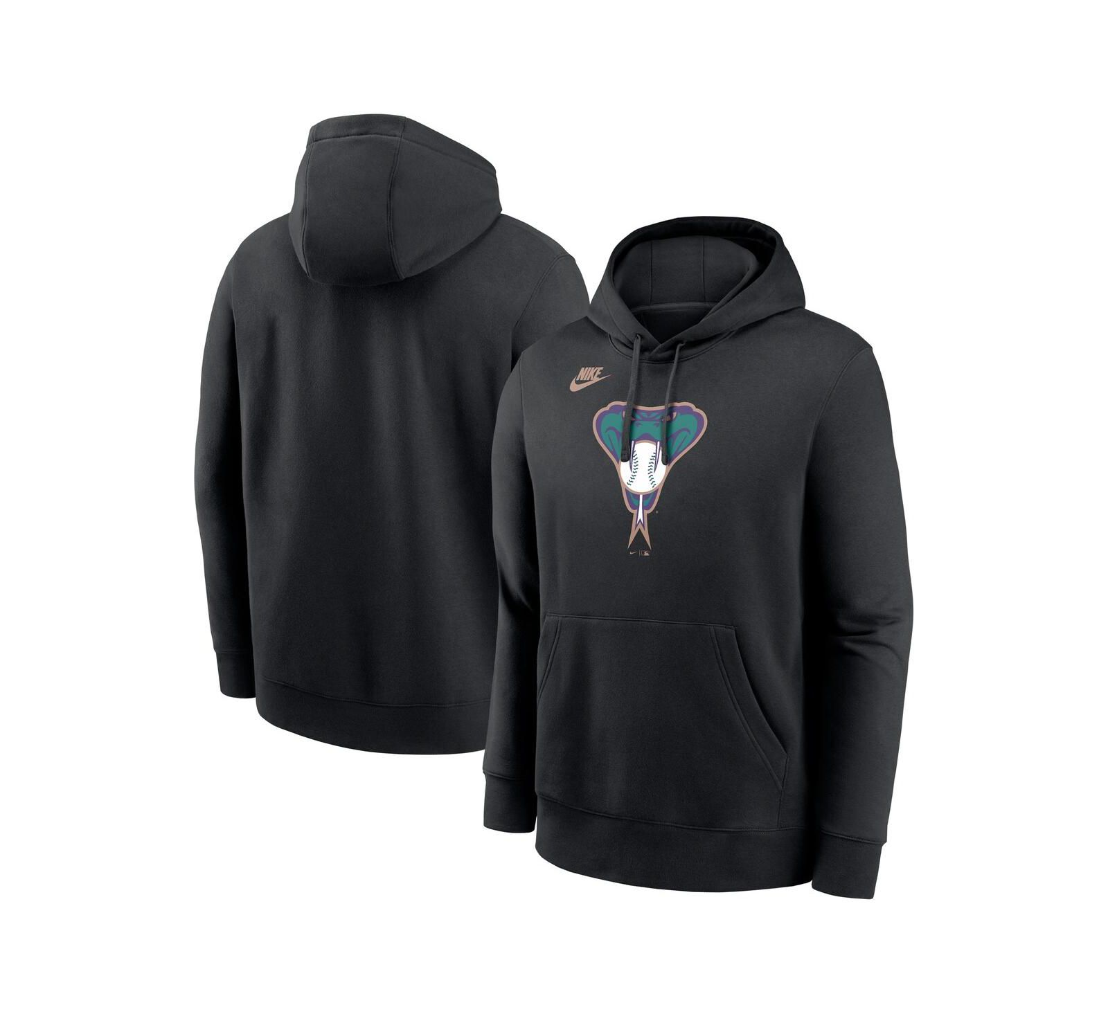 Мужское худи Nike Black Arizona Diamondbacks Cooperstown Collection Logo Club Pullover