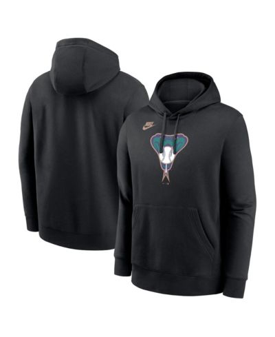Nike Men's Black Arizona Diamondbacks Cooperstown Collection Logo Club Pullover Hoodie