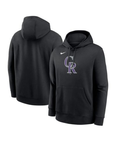 Мужское худи Nike Black Colorado Rockies Logo Club Fleece Pullover