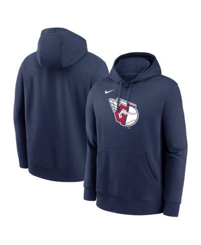 Nike Men's Navy Cleveland Guardians Logo Club Fleece Pullover Hoodie
