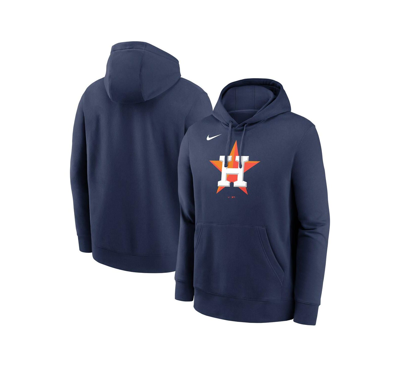 Nike Men's Navy Houston Astros Logo Club Fleece Pullover Hoodie