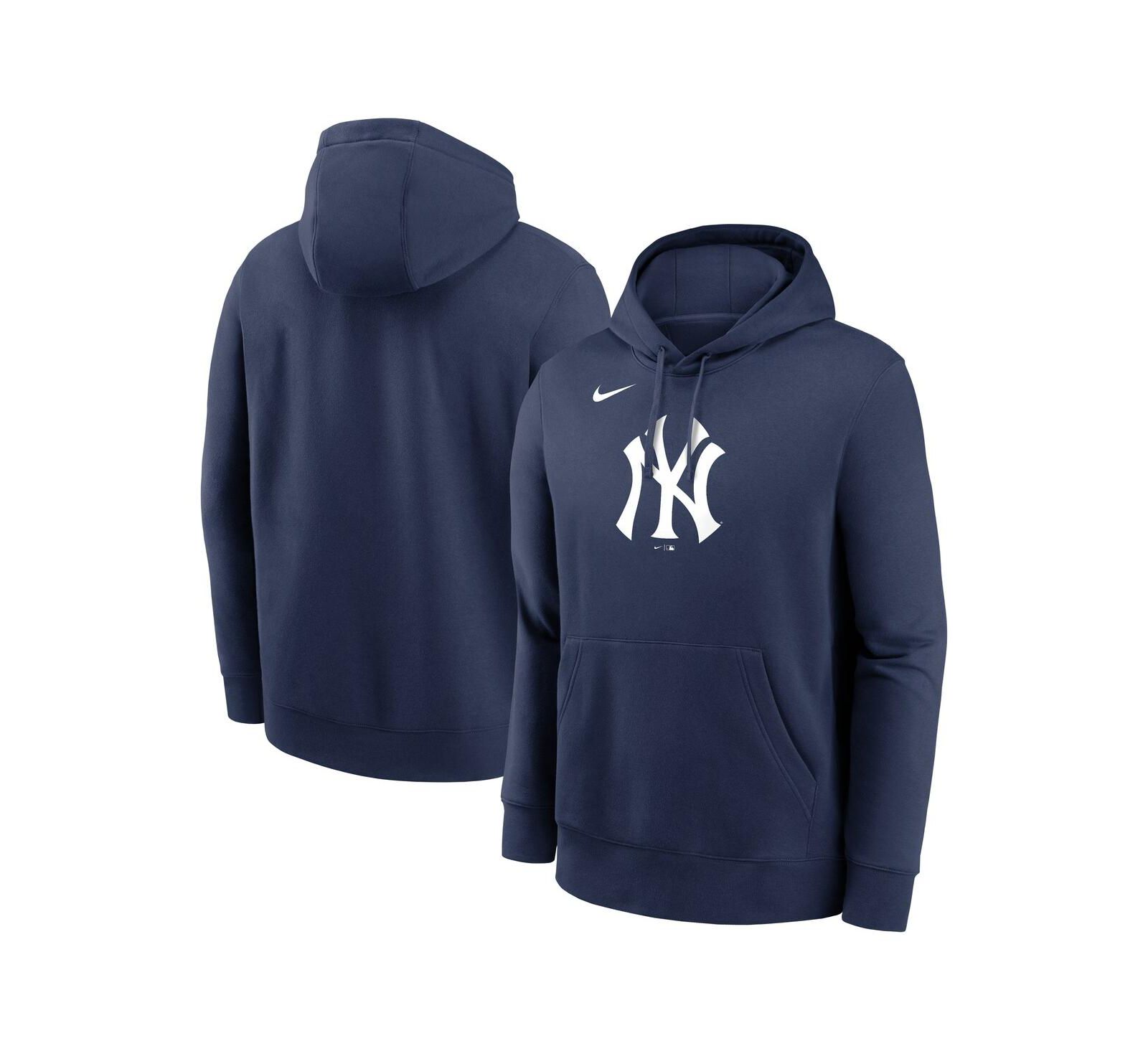 Nike Мужское худи из флиса Club с логотипом New York Yankees, Navy