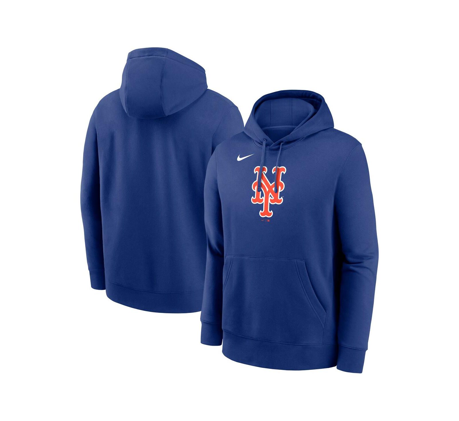 Nike Men's Royal New York Mets Logo Club Fleece Pullover Hoodie