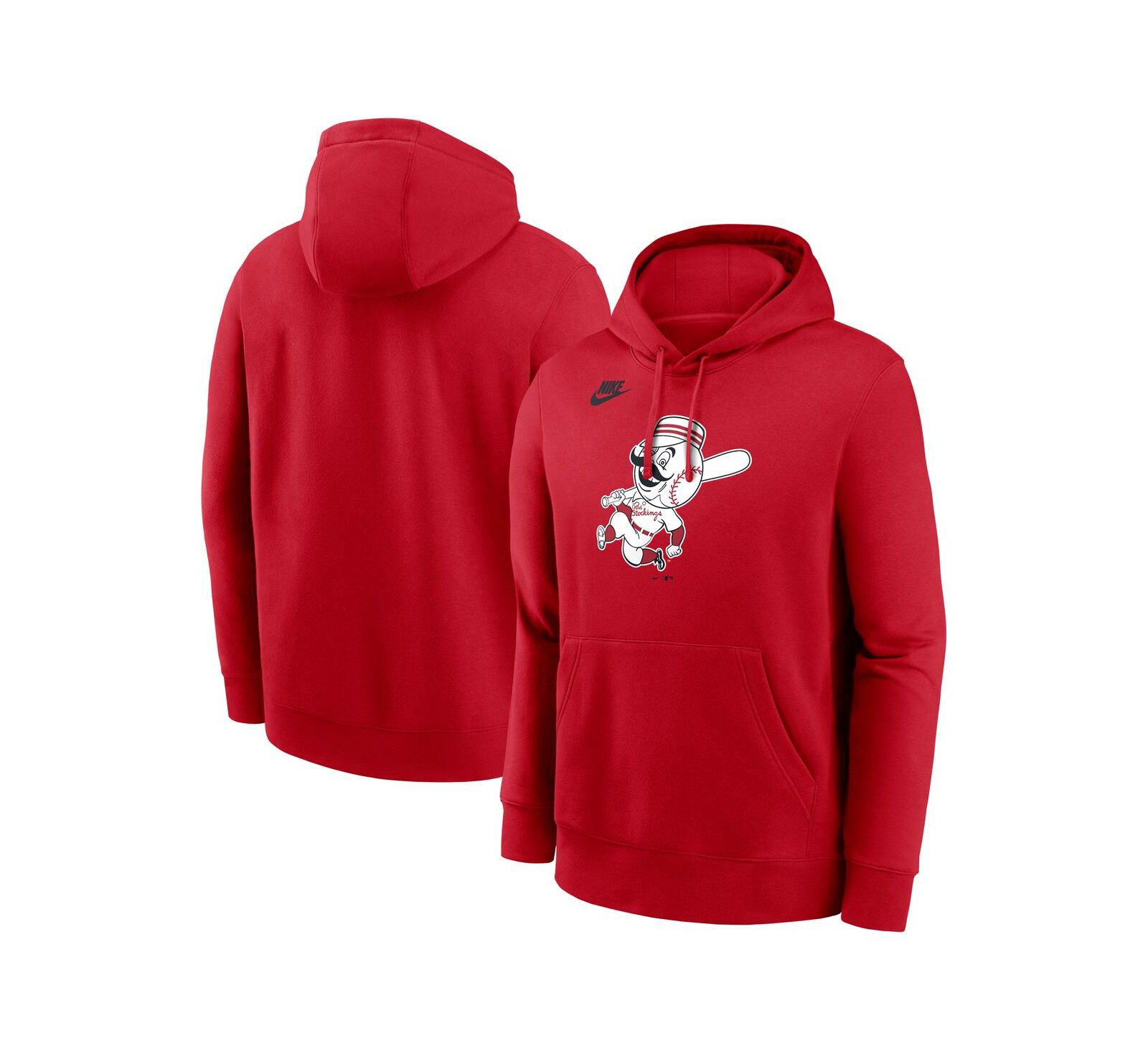 Nike Мужской красный худи с логотипом Cooperstown Collection Cincinnati Reds