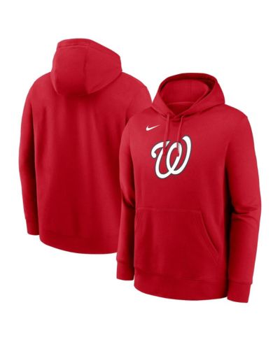 Мужское худи Nike Red Washington Nationals Logo Club Fleece Pullover