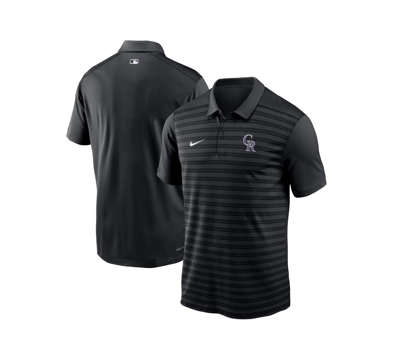 Nike Men's Black Colorado Rockies Authentic Collection Victory Performance Polo Shirt