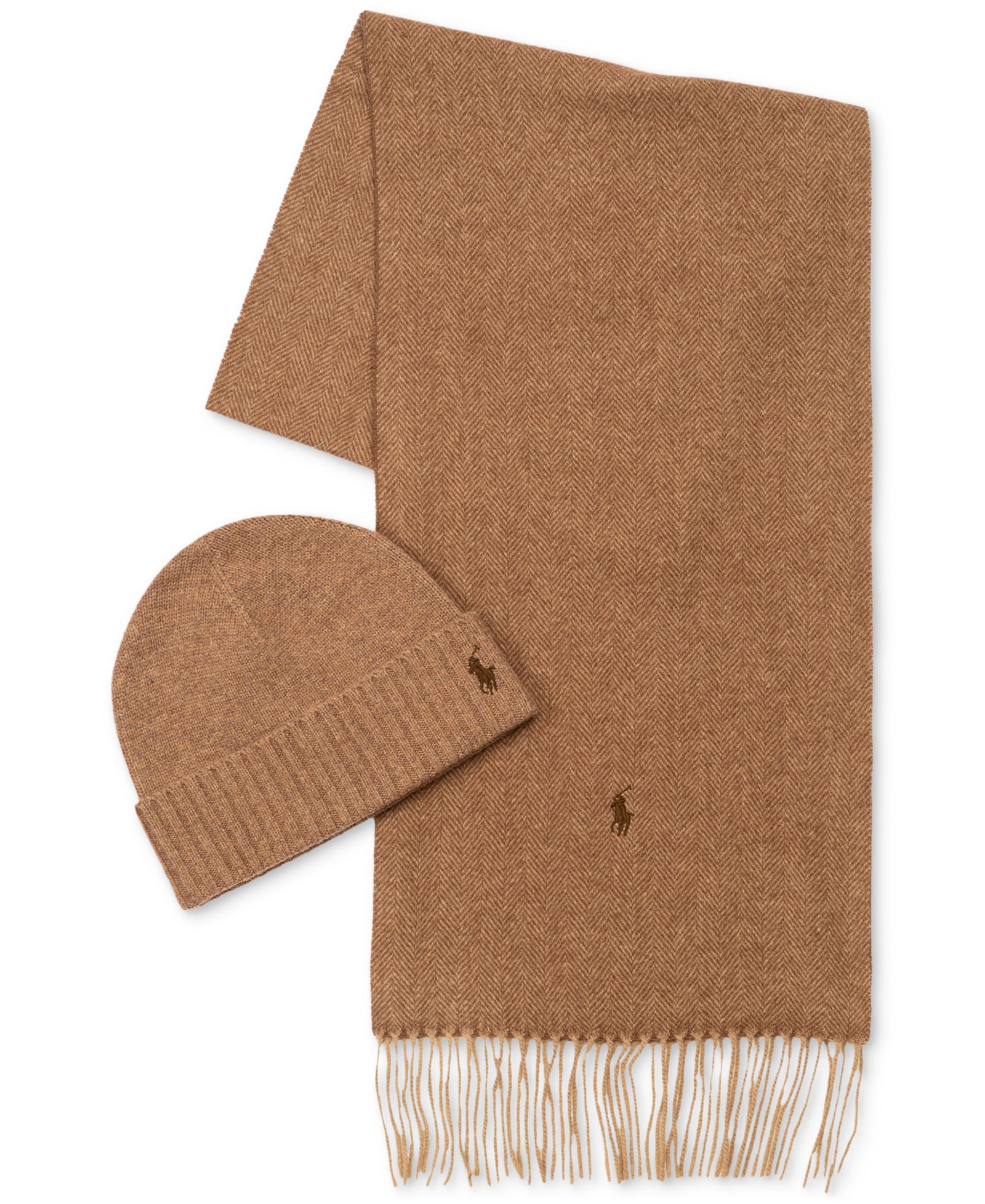 Polo Ralph Lauren Men's Beanie Hat and Scarf, 2-Piece Set