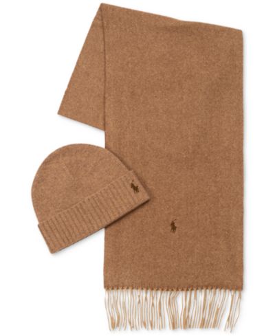 Polo Ralph Lauren Men's Beanie Hat and Scarf, 2-Piece Set