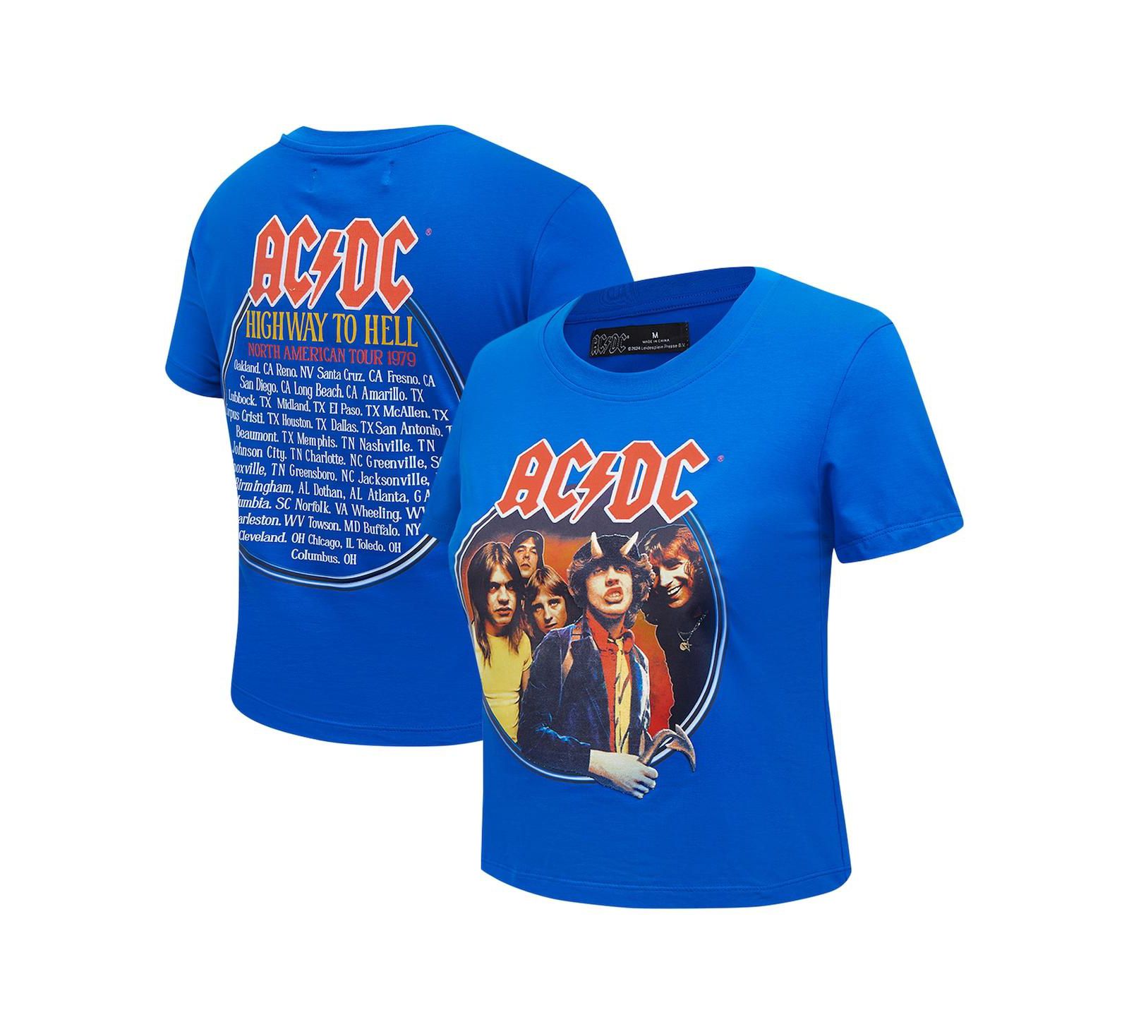 Женская укороченная футболка Freeze Max Royal AC/DC Highway to Tour 1979