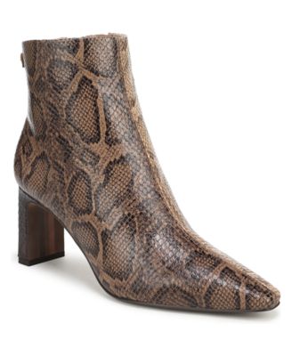 Truffle Brown/White Sand Snake Print Leather