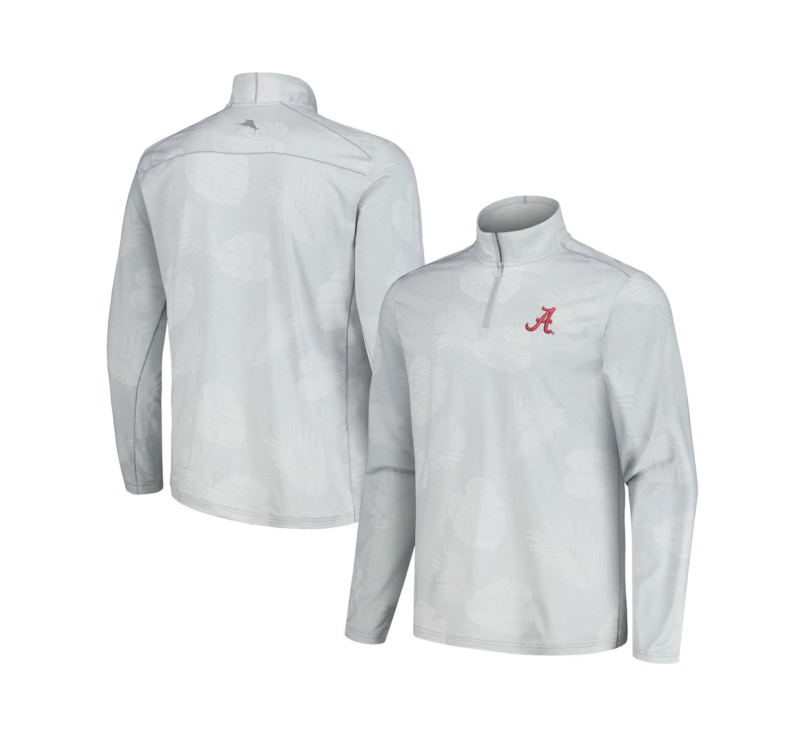 Tommy Bahama Men's Wisconsin Badgers Delray Frond Island Zone Half-Zip Jacket