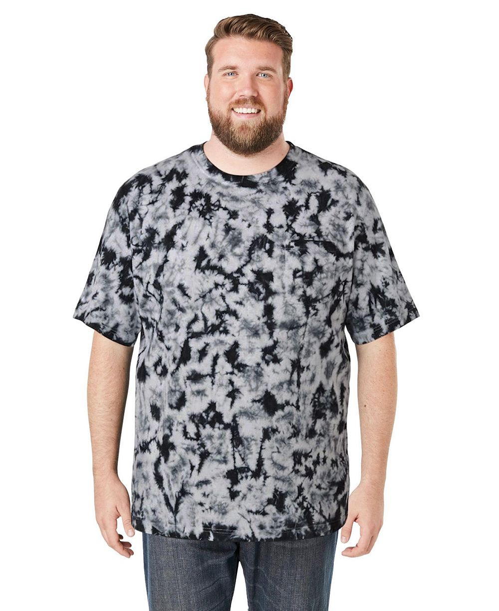 KingSize Men's Shrink-Less Lightweight Pocket Crewneck T-Shirt