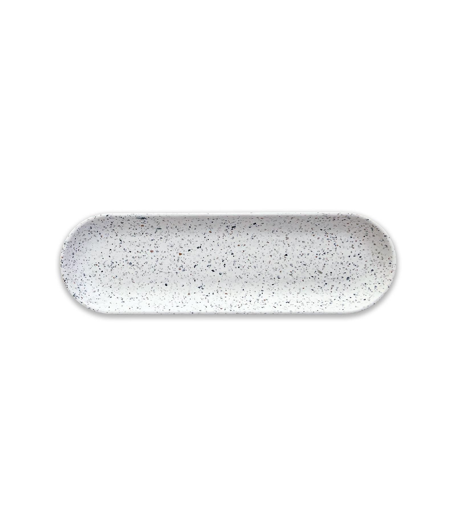 Q Squared Terrazzo 18" x 5.5" Long Oval Platters, Set of 4