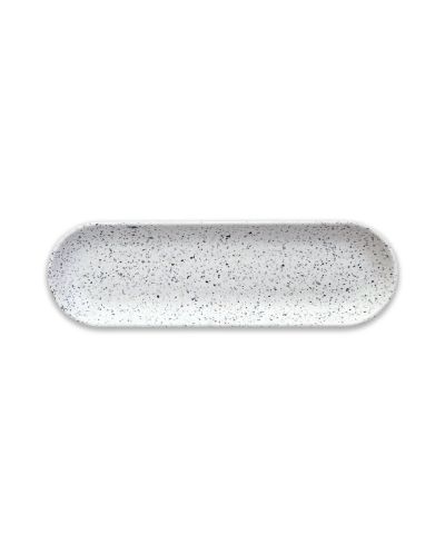 Q Squared Terrazzo 18" x 5.5" Long Oval Platters, Set of 4